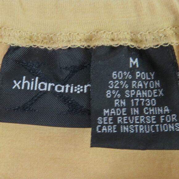 Y2k Vintage Xhiliration Tan Long Sleeve Floral Embroidered Blouse Medium - Picture 3 of 6